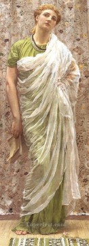 アルバート・ジョセフ・ムーア Painting - 物語の終わりの女性像 アルバート・ジョセフ・ムーア